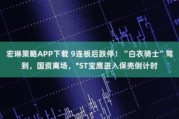 宏琳策略APP下载 9连板后跌停！“白衣骑士”驾到，国资离场，*ST宝鹰进入保壳倒计时
